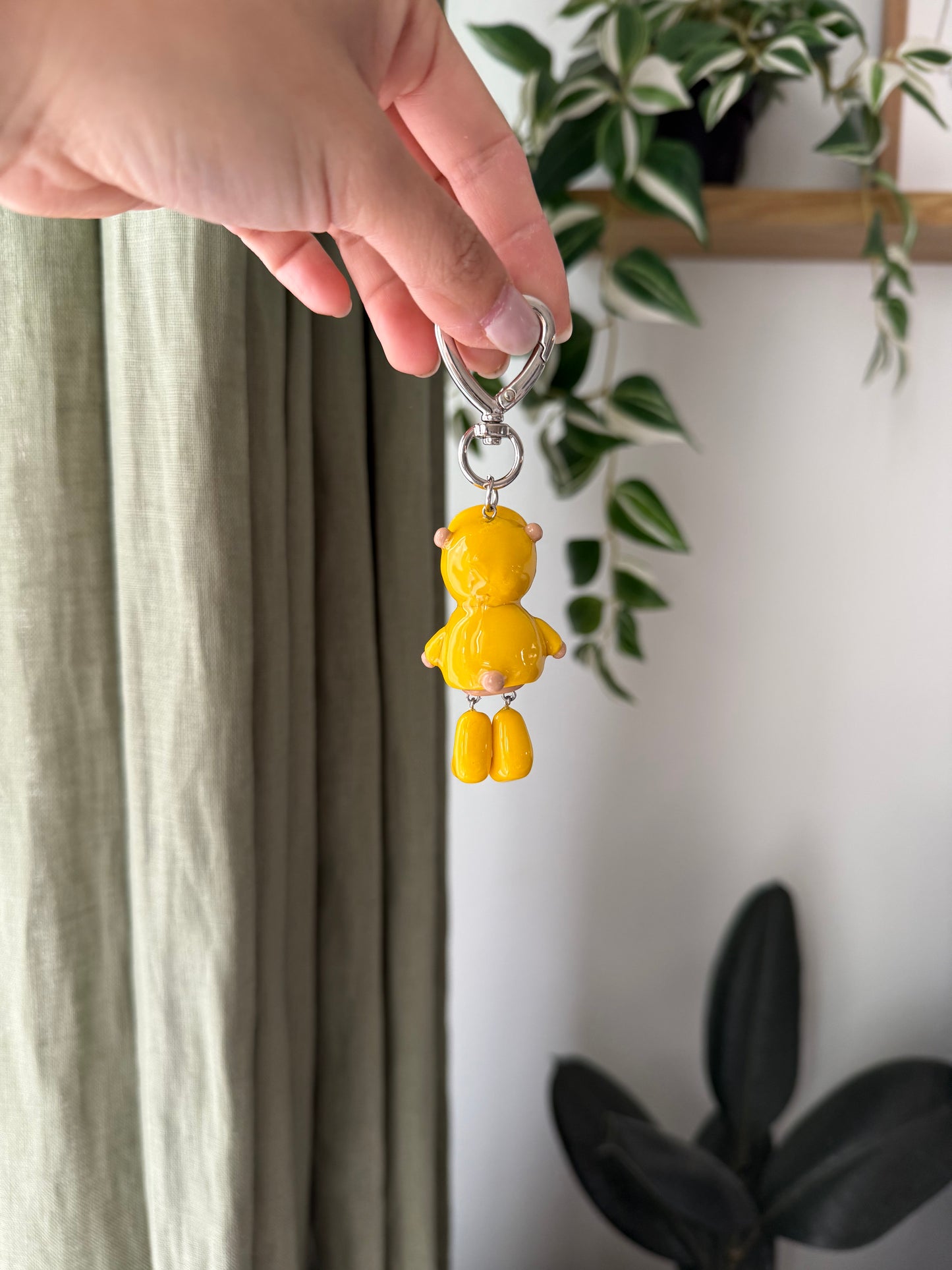 Available now: Rainy day Bear "Rae" Keychain