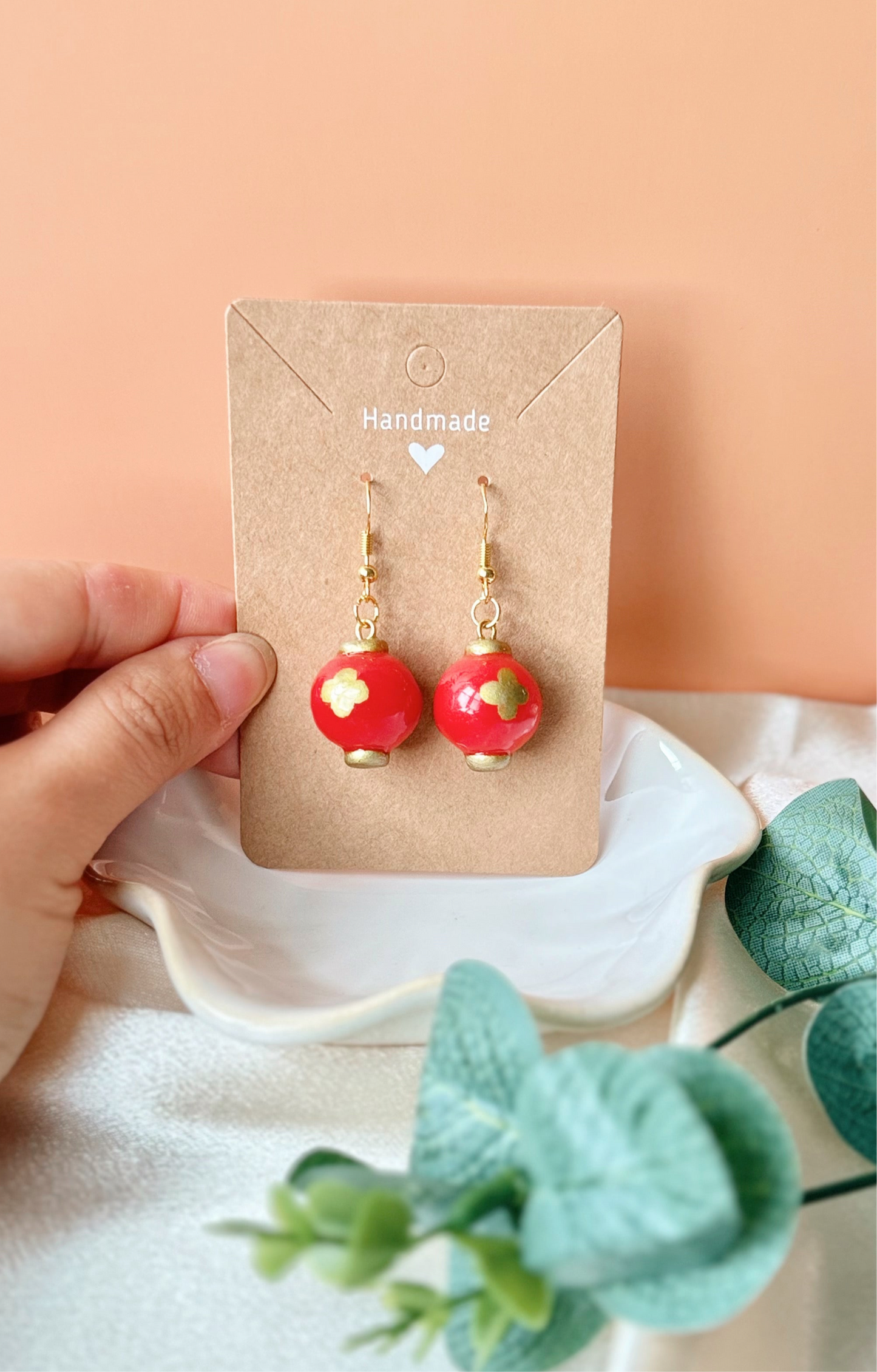 Lunar New Year Lantern Earrings, Necklace & Phone Charm