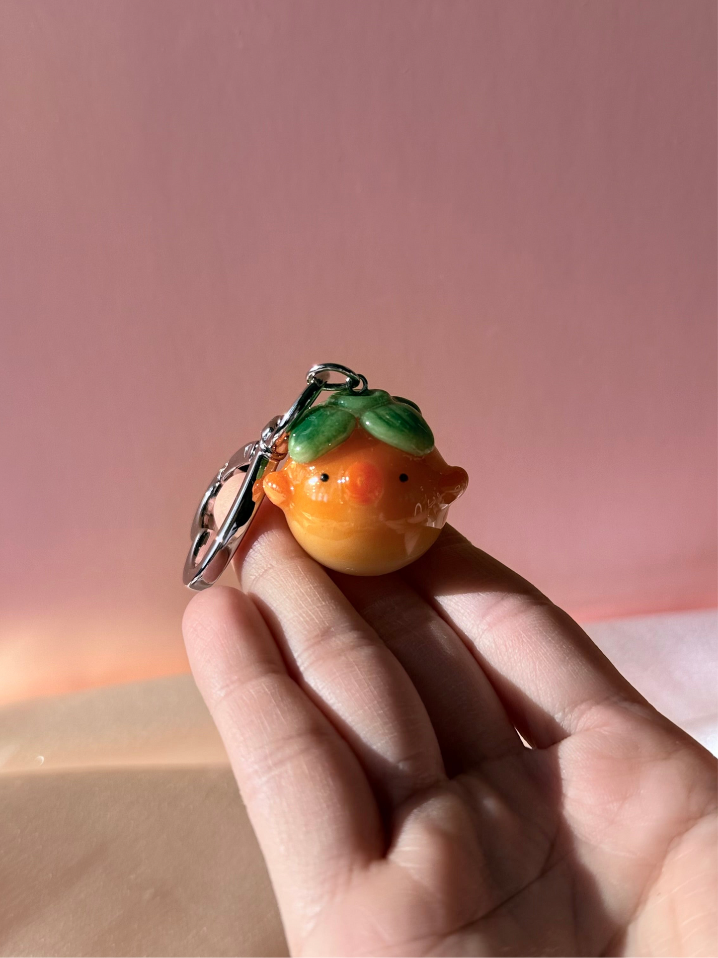 November Pre-Order Persimmon Puffy Desk Friend | Keychain | Phone Charm