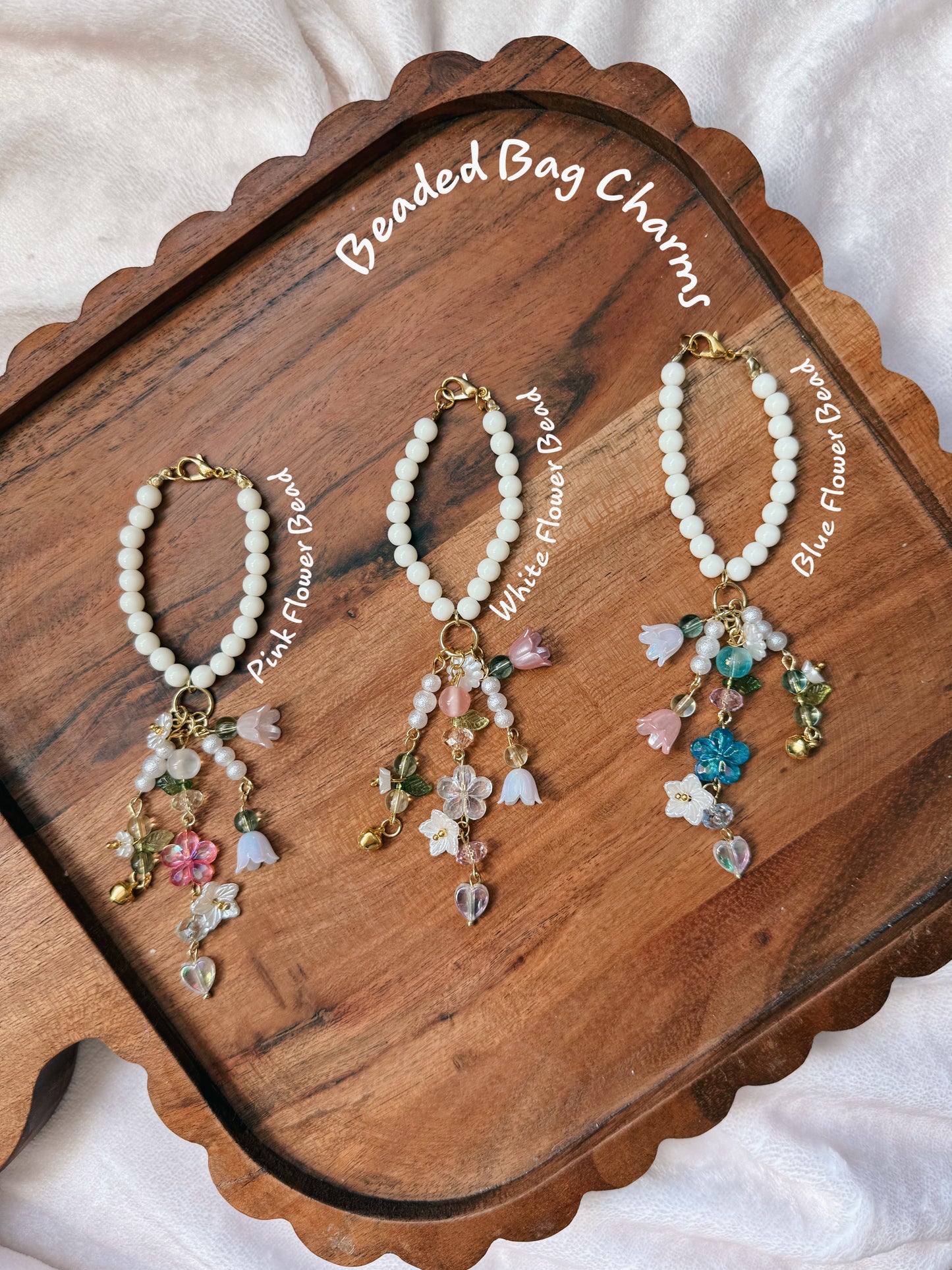 Flower Bead Phone Charms | Bag Charms