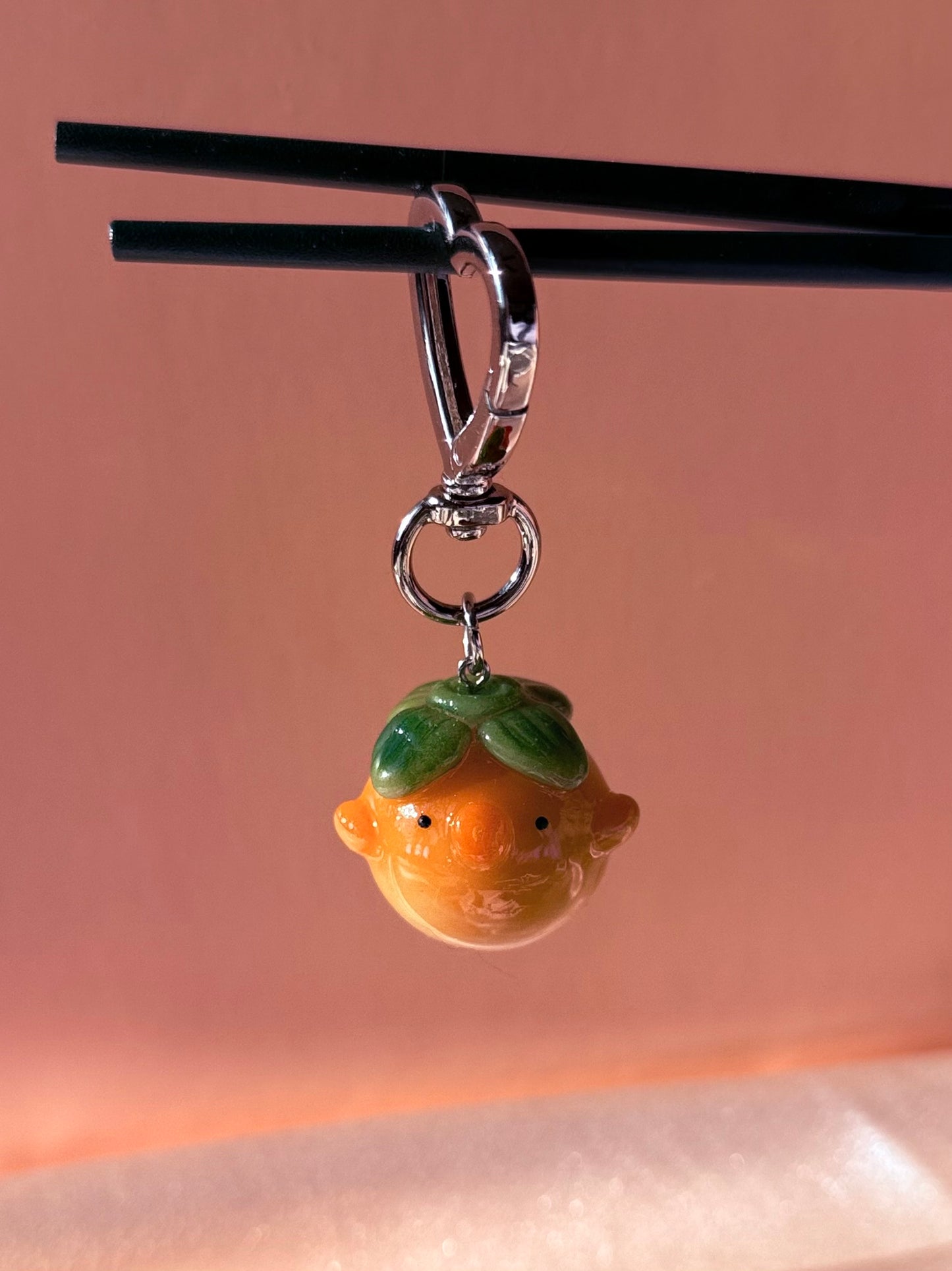 November Pre-Order Persimmon Puffy Desk Friend | Keychain | Phone Charm