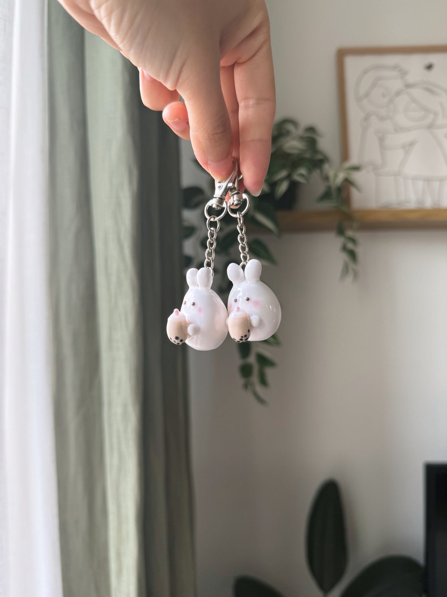 October Pre-Order Boba Bunny Keychain | Desk Buddy