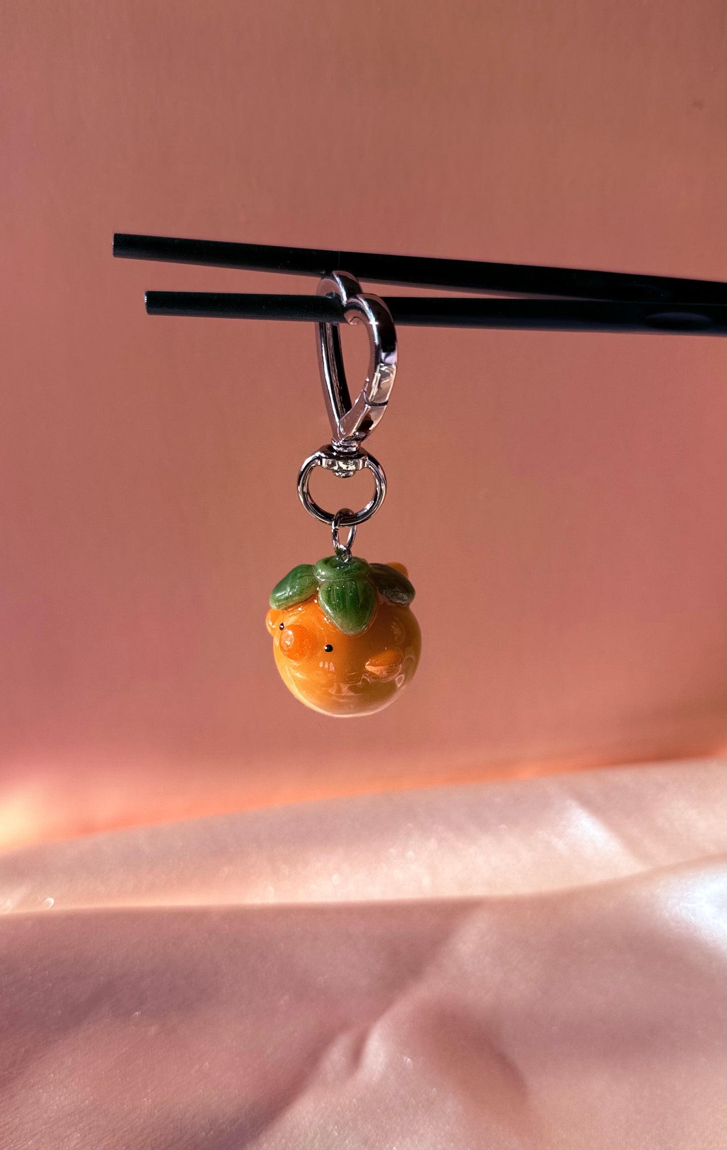 November Pre-Order Persimmon Puffy Desk Friend | Keychain | Phone Charm