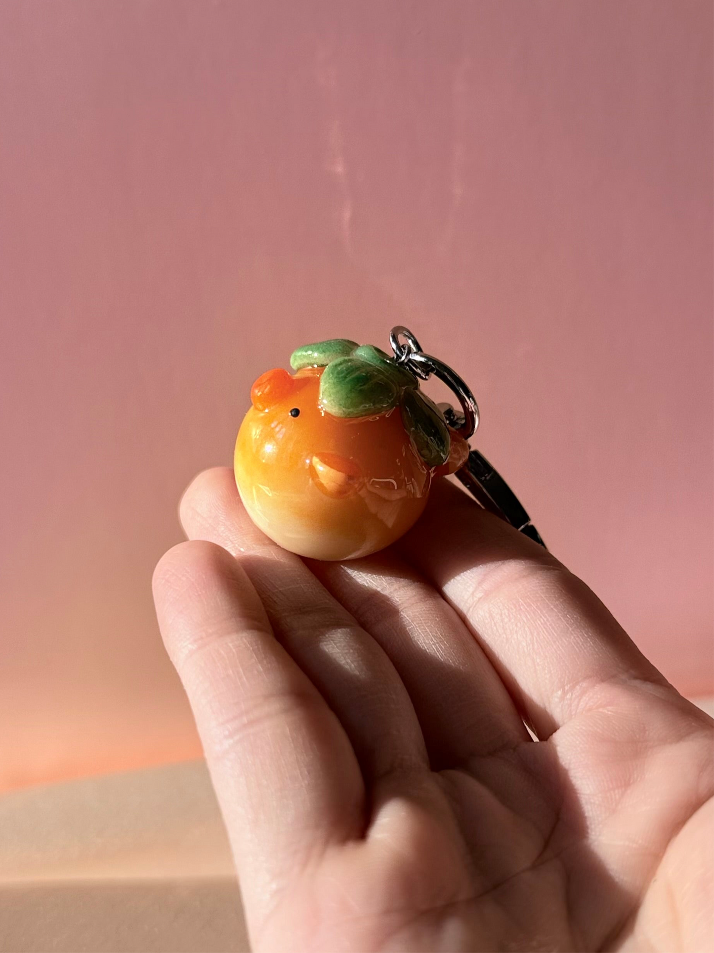 November Pre-Order Persimmon Puffy Desk Friend | Keychain | Phone Charm