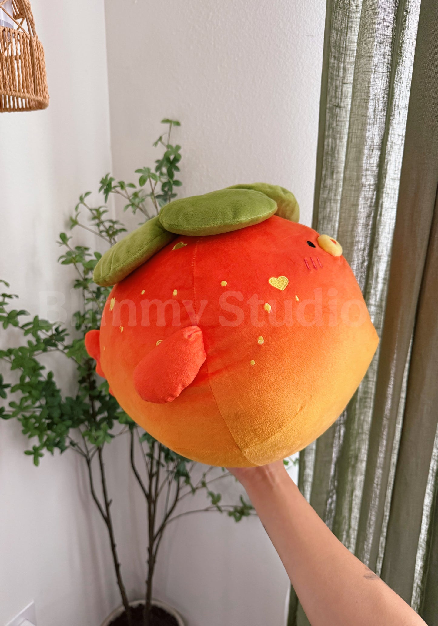Pre-order | 12” Persimmon Puffy Fish plushy | stuffed animal