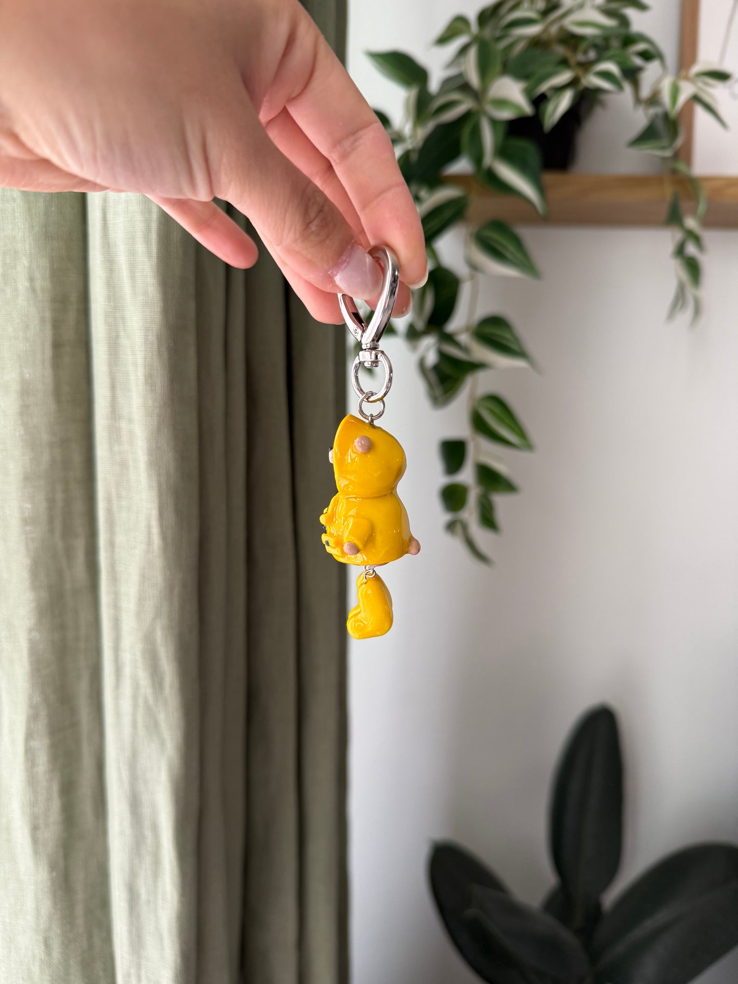 Available now: Rainy day Bear "Rae" Keychain