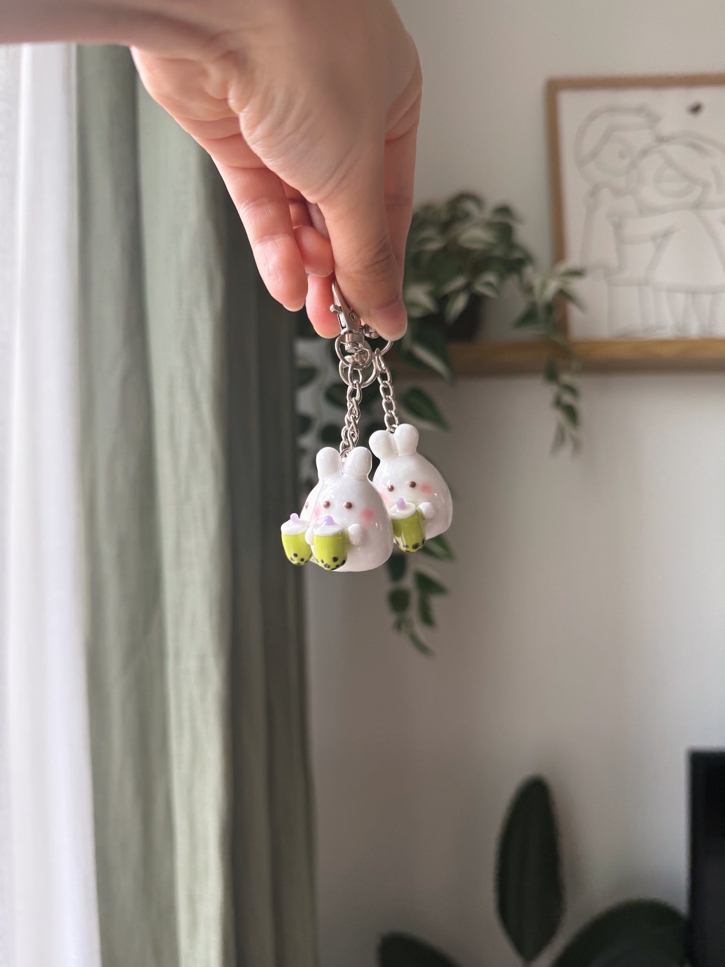 October Pre-Order Boba Bunny Keychain | Desk Buddy