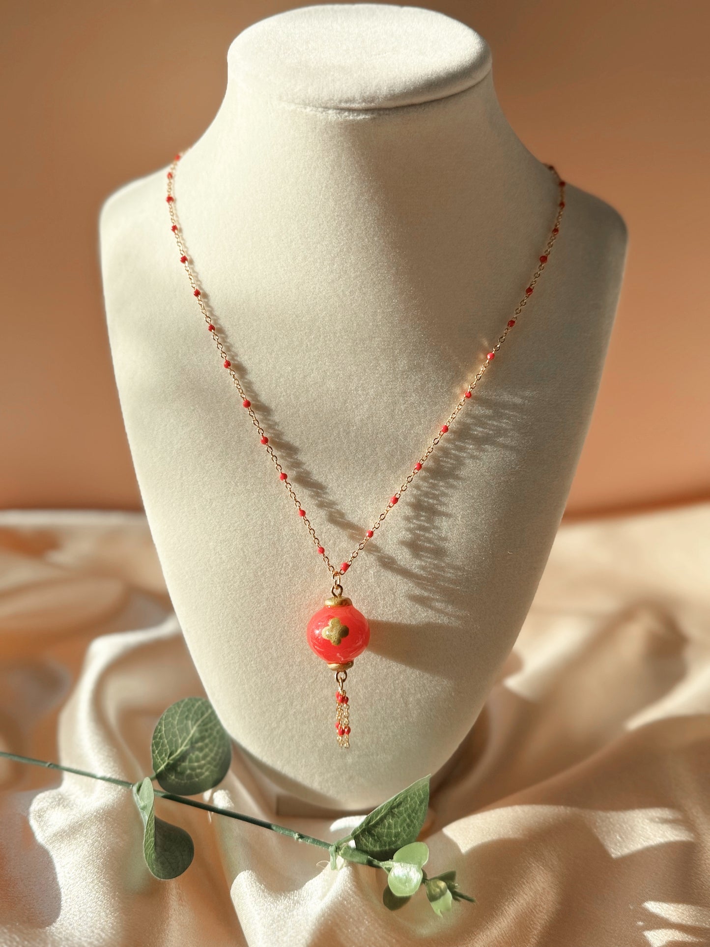 Lunar New Year Lantern Earrings, Necklace & Phone Charm