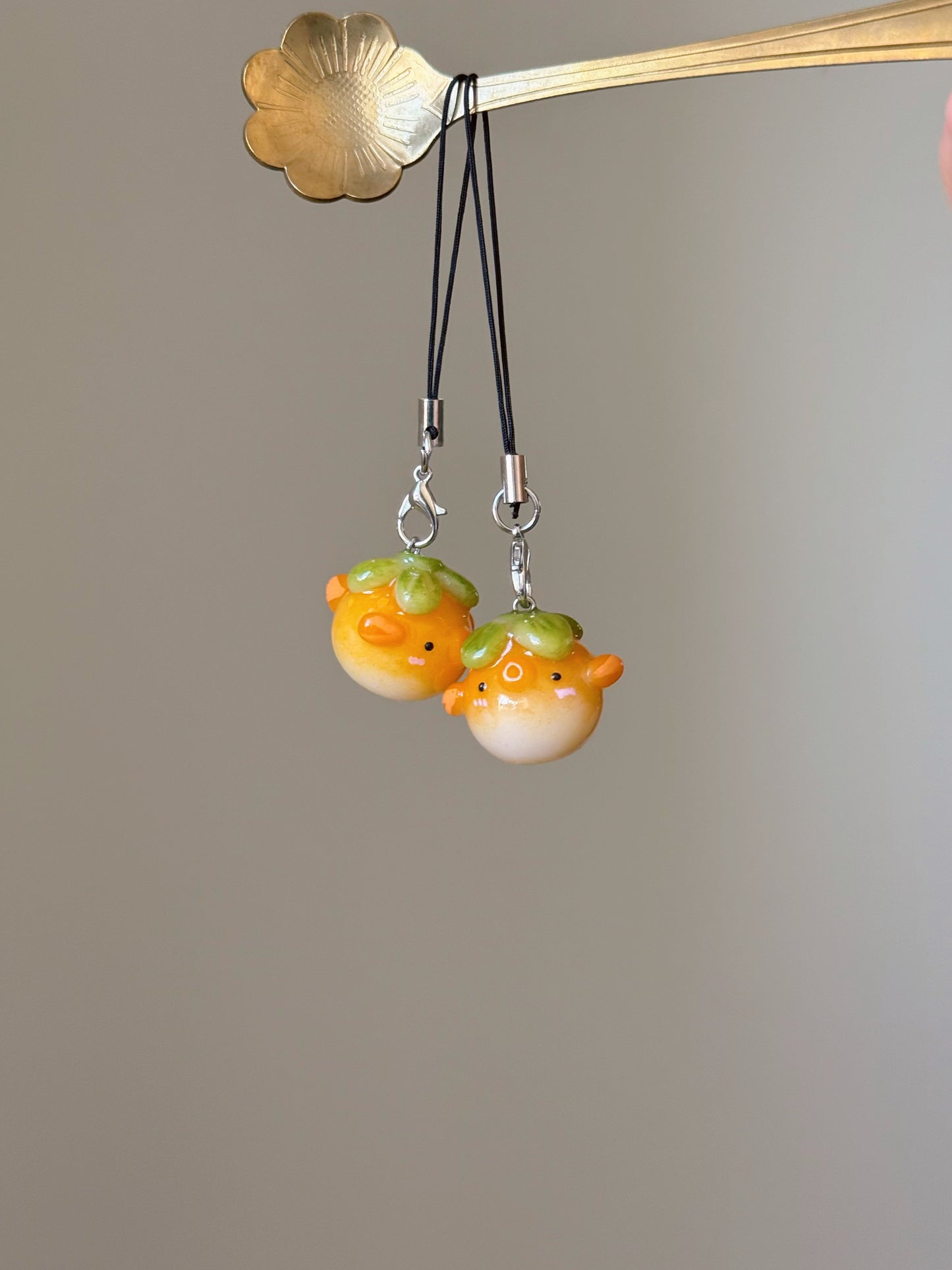 November Pre-Order Persimmon Puffy Desk Friend | Keychain | Phone Charm