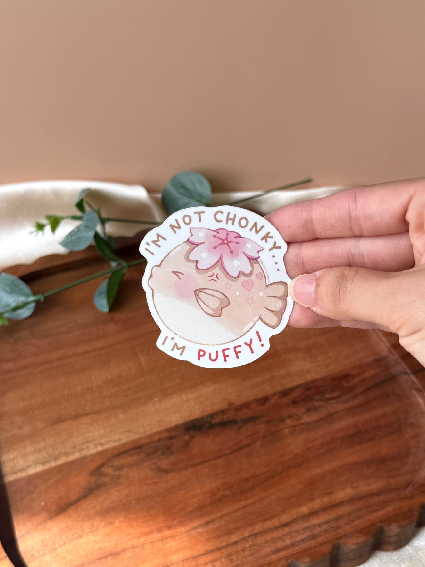 Sakura Puffy Sticker | Glossy | Vinyl | Waterproof | Weatherproof