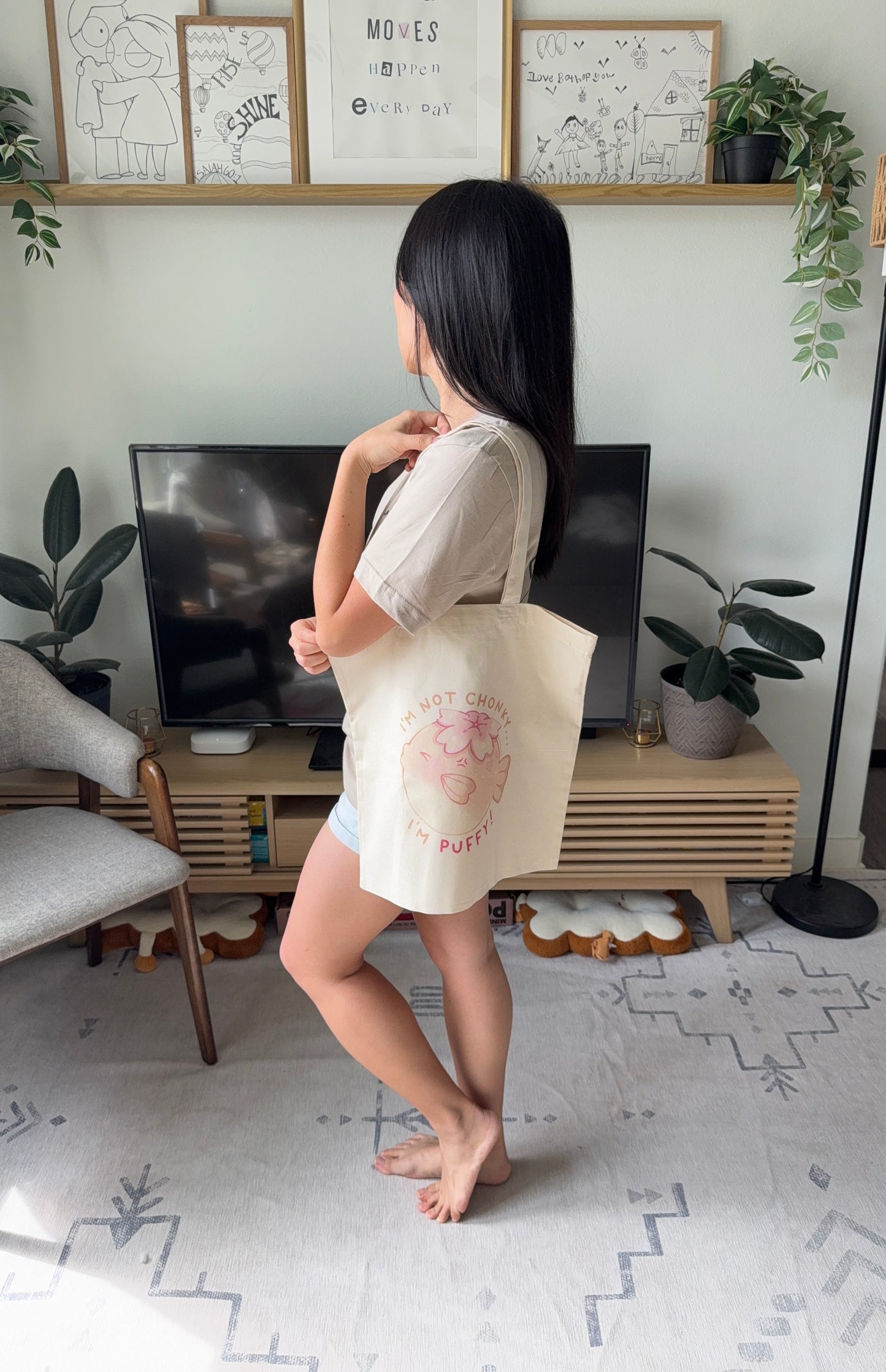 Sakura Puffy Design | Cotton Tote Bag