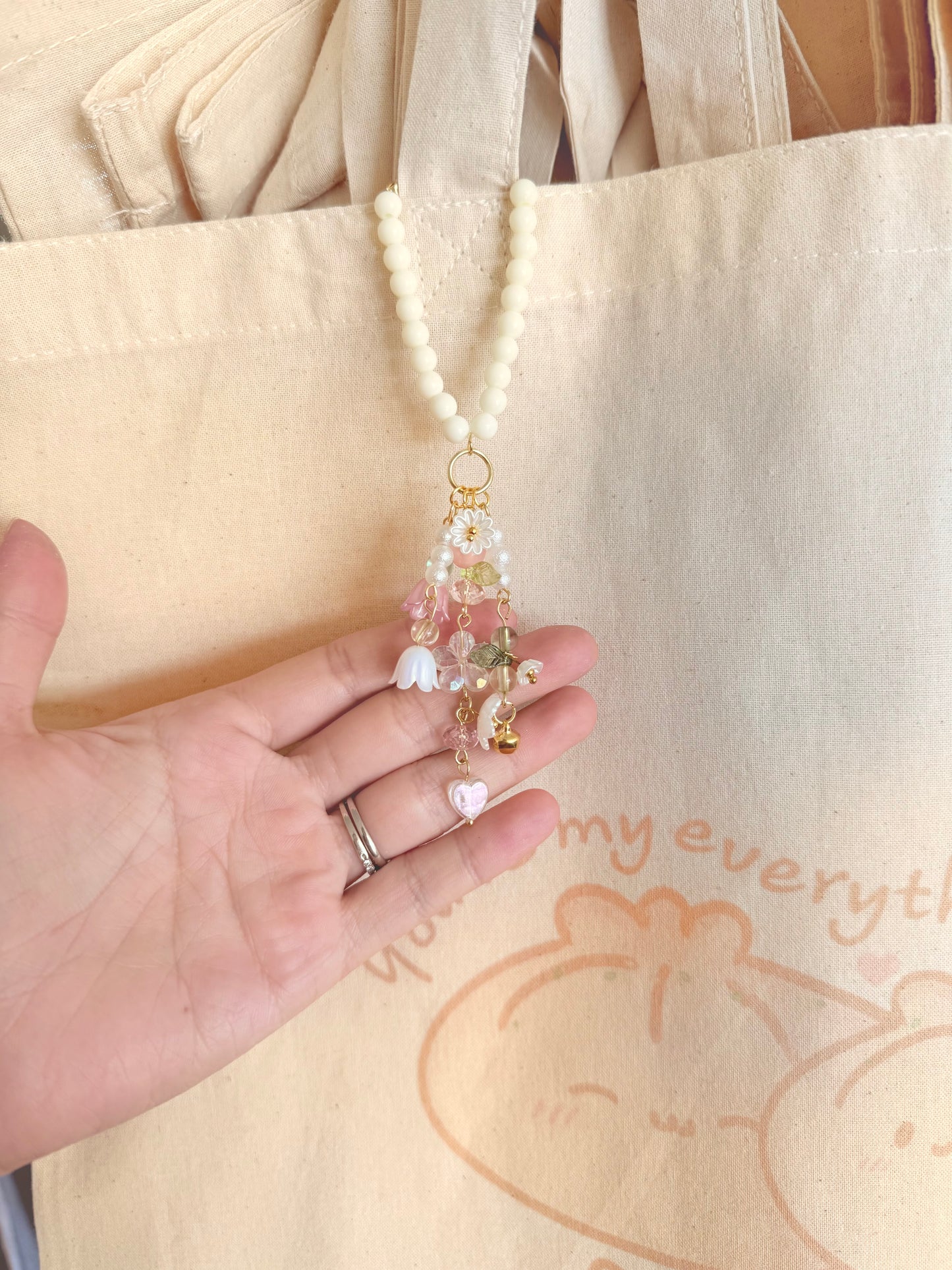 Flower Bead Phone Charms | Bag Charms