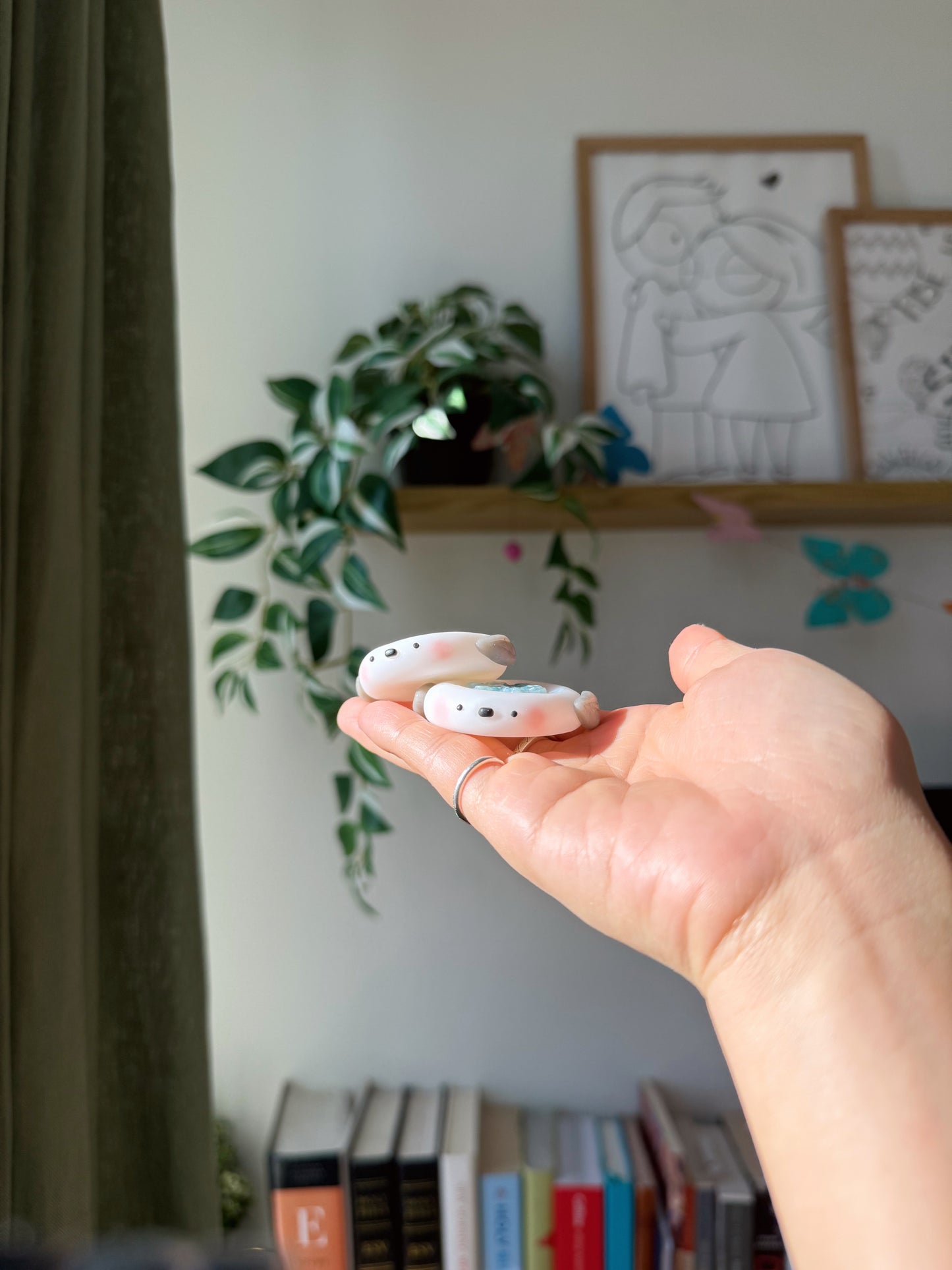 Snow Fairy Bird | Desk Buddy | Spinner | Worry Stones