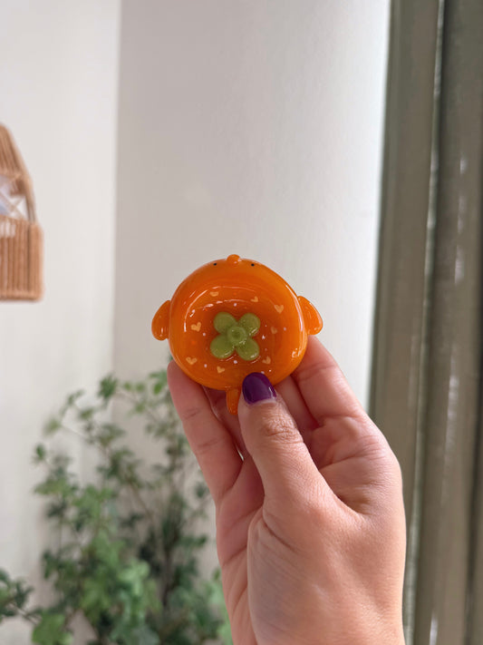 Persimmon 2.0 | Worry Stone | Puffer Fish | Flower