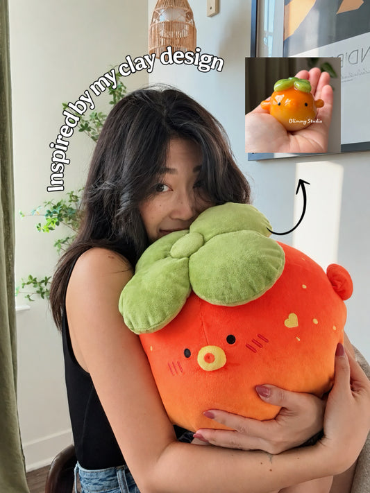 12” Persimmon Puffy Fish Plushy | Stuffed Animal