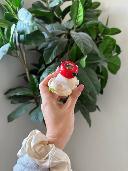 Food Coma Bunny | Hot Pot Desk Spinner | Pen Holder