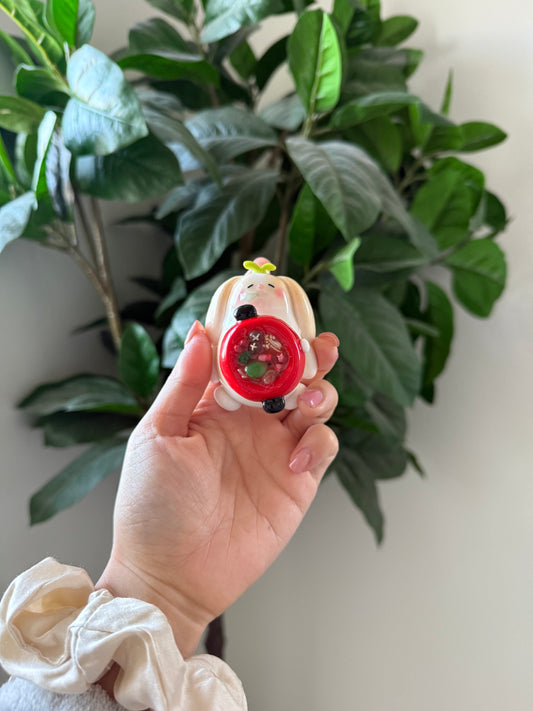 Food Coma Bunny | Hot Pot Desk Spinner | Pen Holder