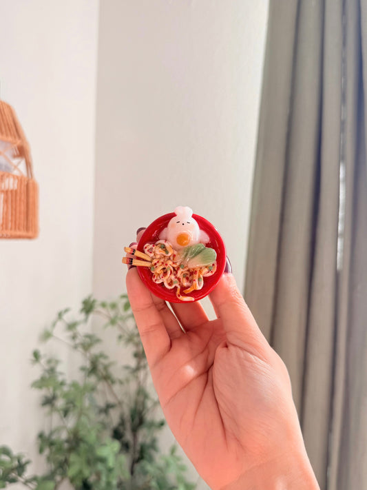 Chili Oil Noodle Egg Bunny | Spinner Bowl | Desk Friend