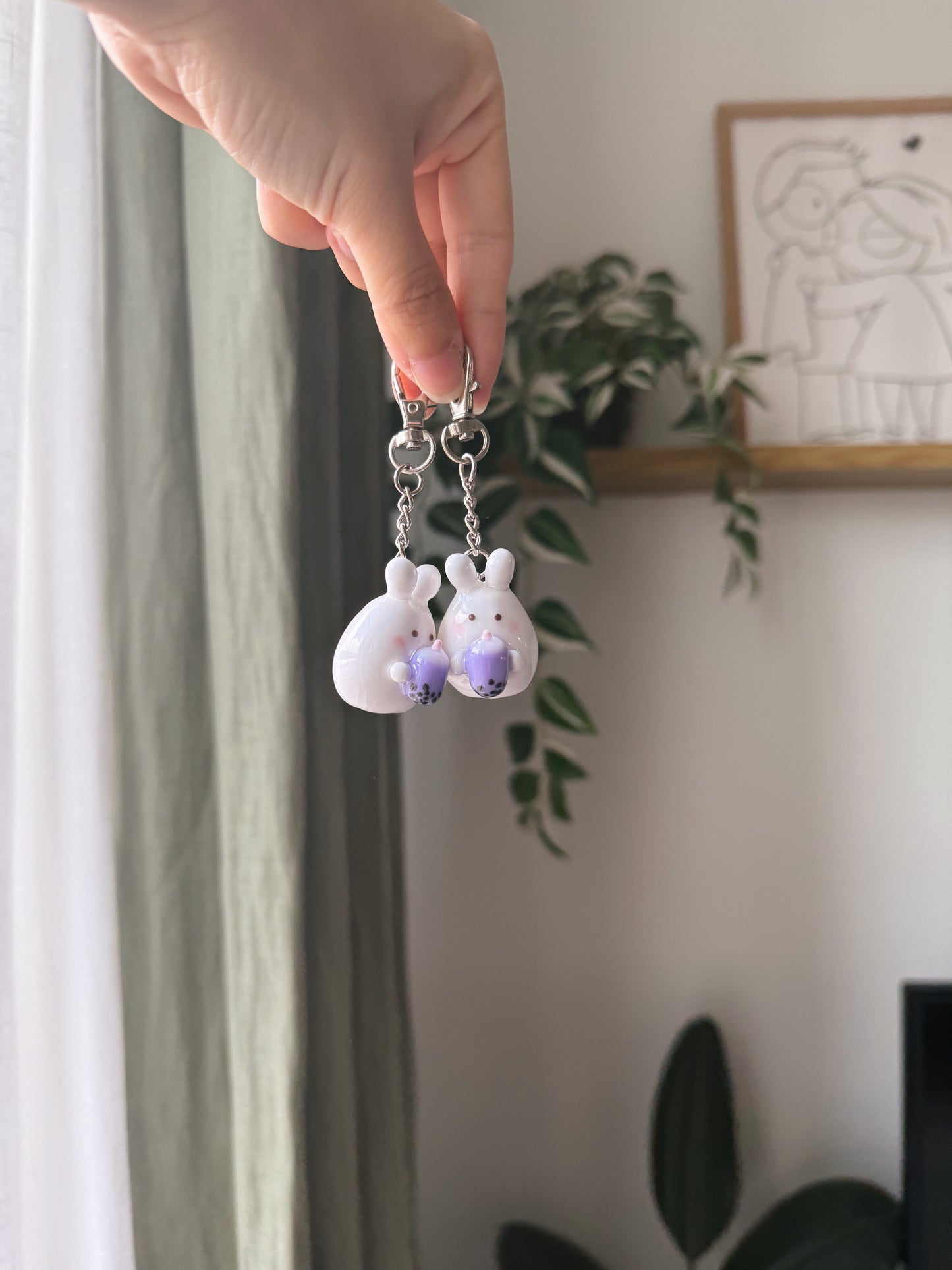 October Pre-Order Boba Bunny Keychain | Desk Buddy
