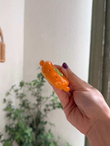Persimmon 2.0 | Worry Stone | Puffer Fish | Flower