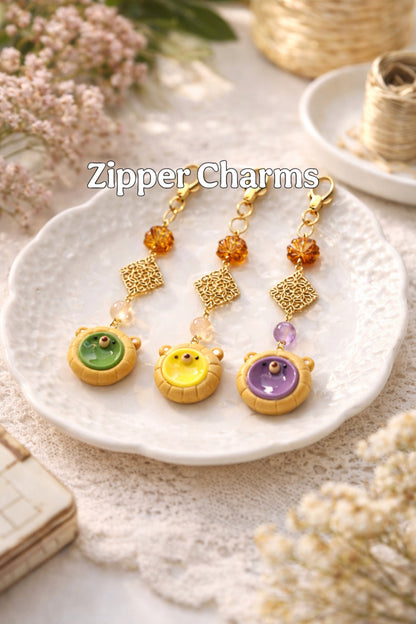 Egg Tart Worry stone | Keychain | Phone Charm