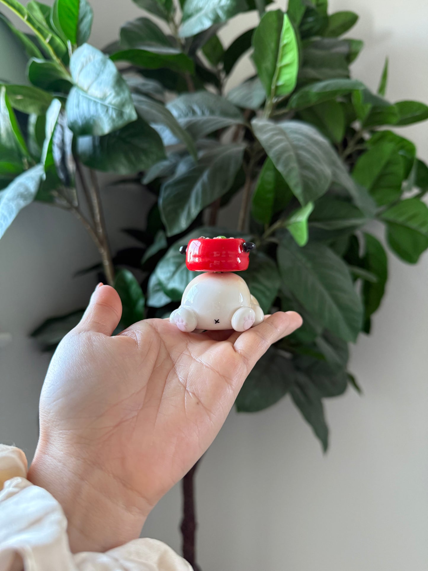 Food Coma Bunny | Hot Pot Desk Spinner | Pen Holder