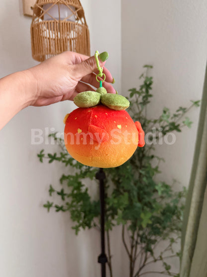 Pre-order | 4” Persimmon Puffy Fish Plushy Bag Charm | Stuffed Animal with Clip | Backpack Charm