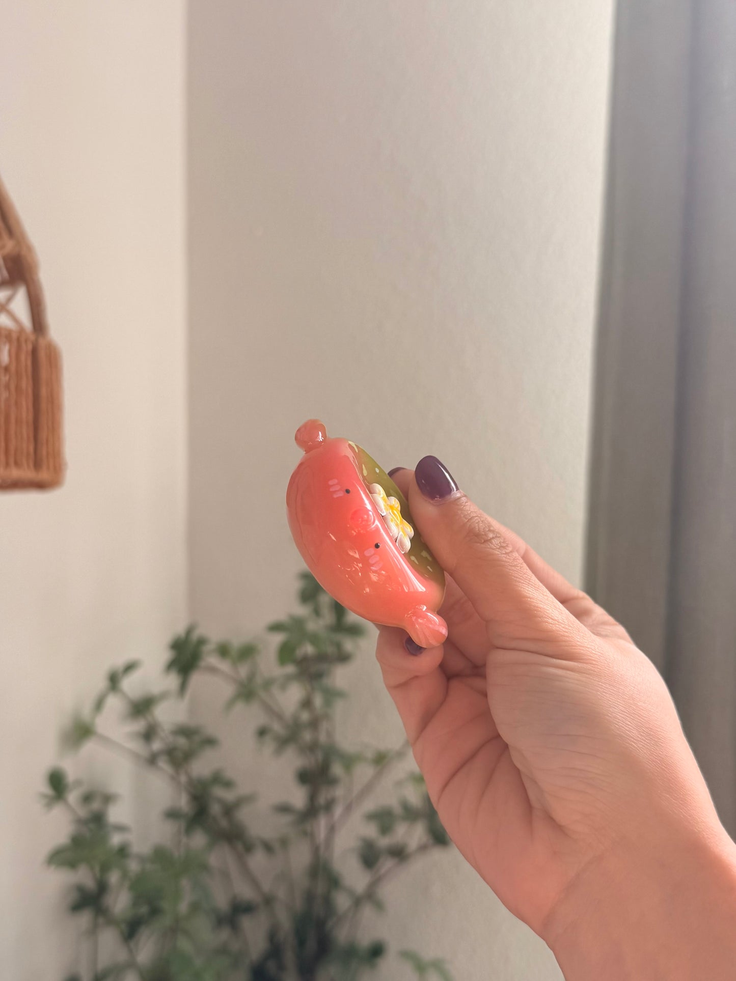Strawberry Matcha 2.0 | Worry Stone | Puffer Fish | Flower