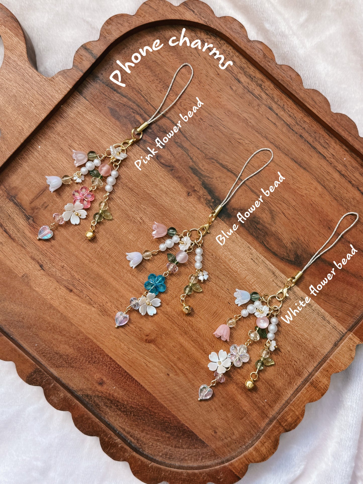 Flower Bead Phone Charms | Bag Charms