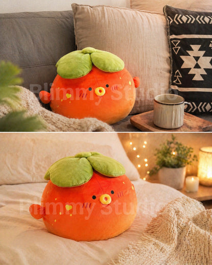 Pre-order | 12” Persimmon Puffy Fish Plushy | Stuffed Animal