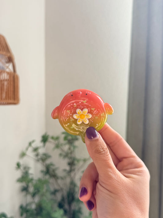 Strawberry Matcha 2.0 | Worry Stone | Puffer Fish | Flower