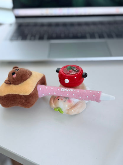 Food Coma Bunny | Hot Pot Desk Spinner | Pen Holder