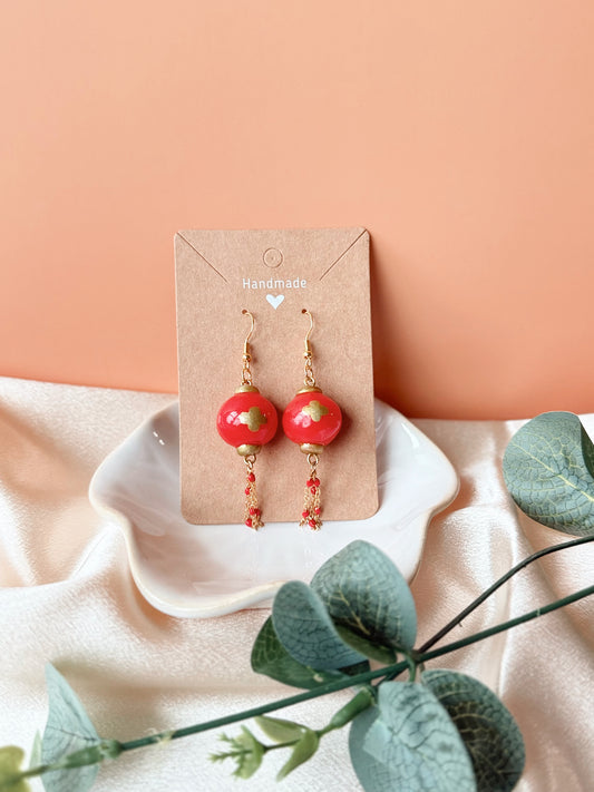 Lunar New Year Lantern Earrings, Necklace & Phone Charm