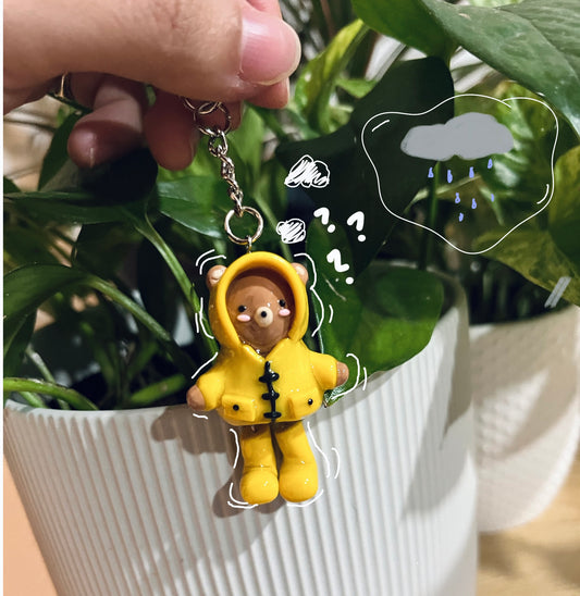 Rainy day Bear "Rae" Keychain