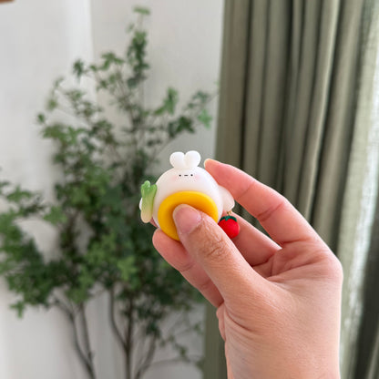 Egg Bunny Worry Stone | Tomato | Pineapple Bun