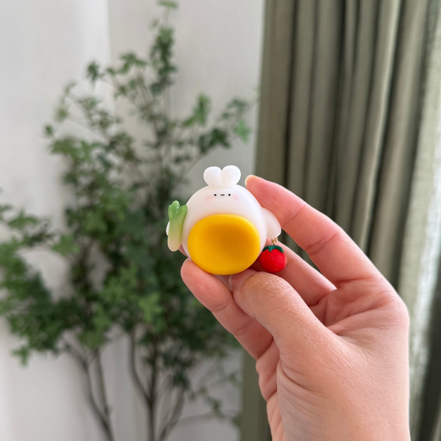 Egg Bunny Worry Stone | Tomato | Pineapple Bun