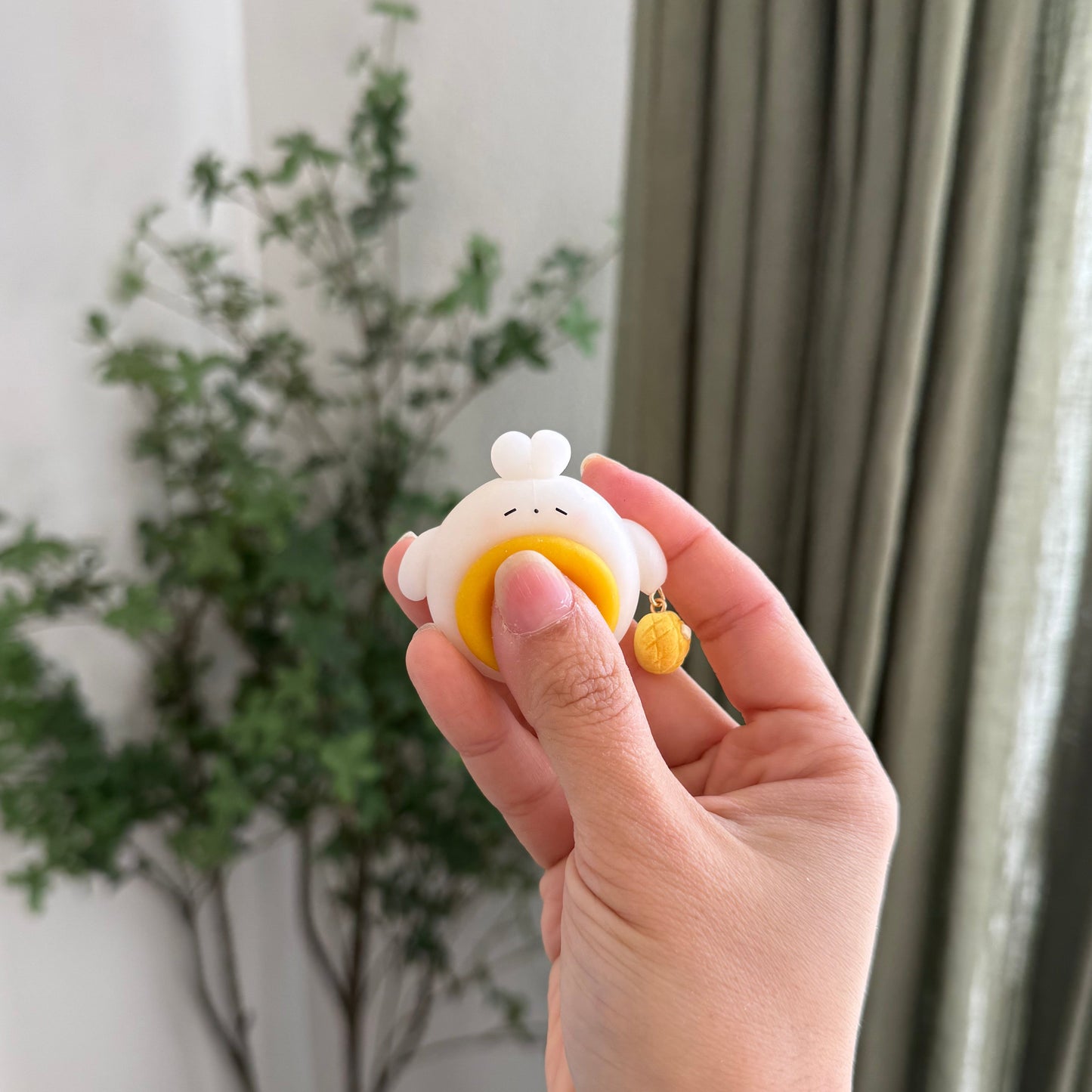 Egg Bunny Worry Stone | Tomato | Pineapple Bun