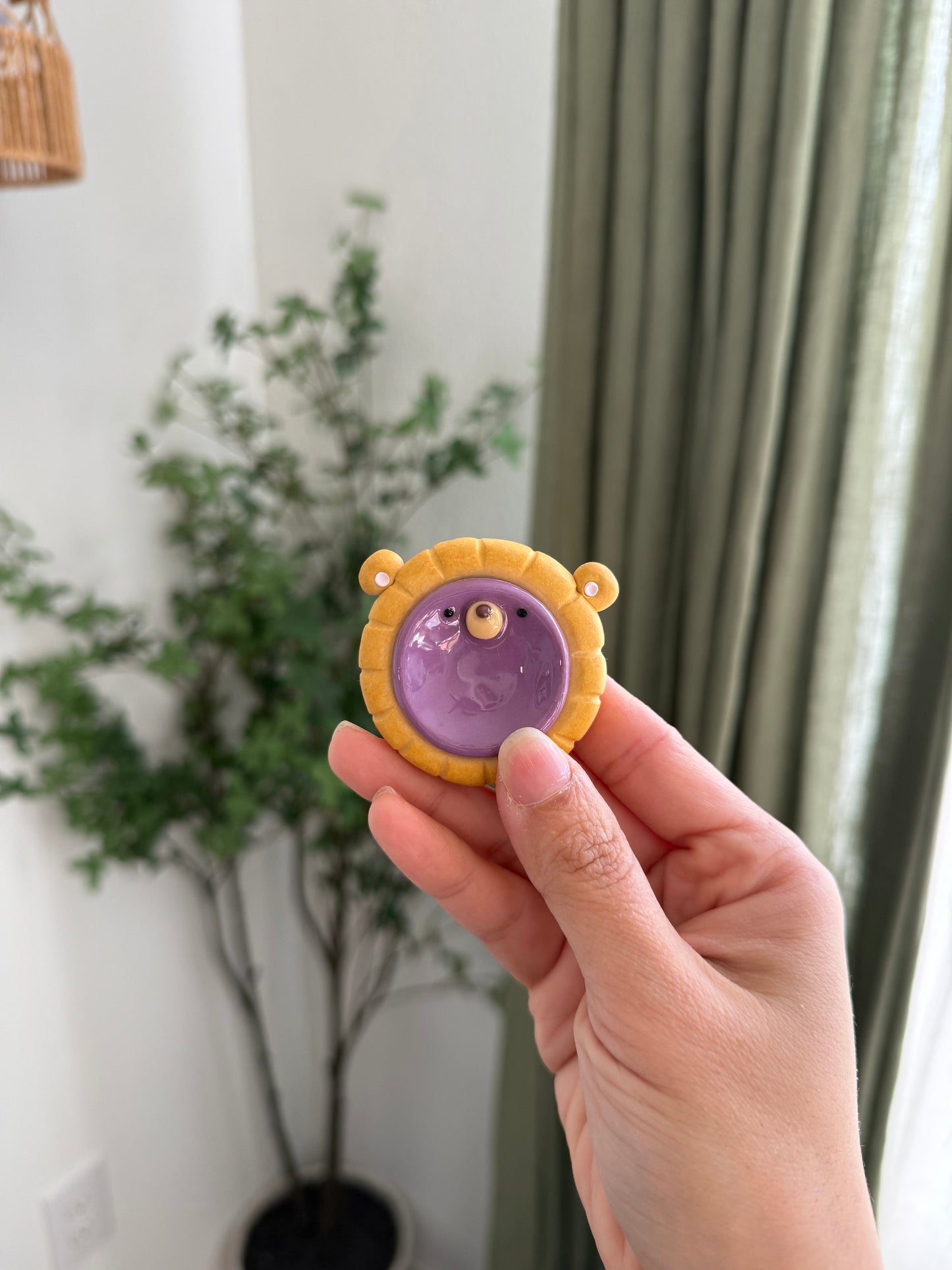 Egg Tart Worry stone | Keychain | Phone Charm
