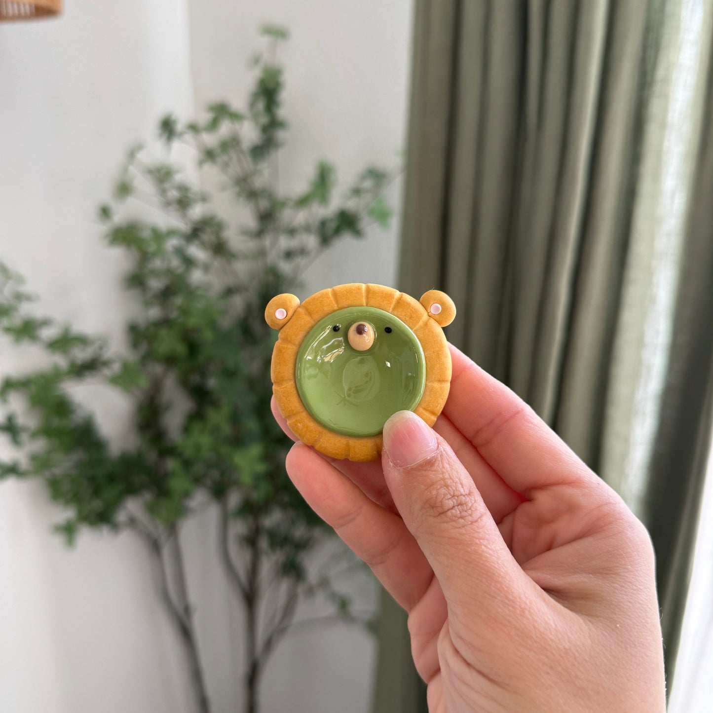 Egg Tart Worry stone | Keychain | Phone Charm