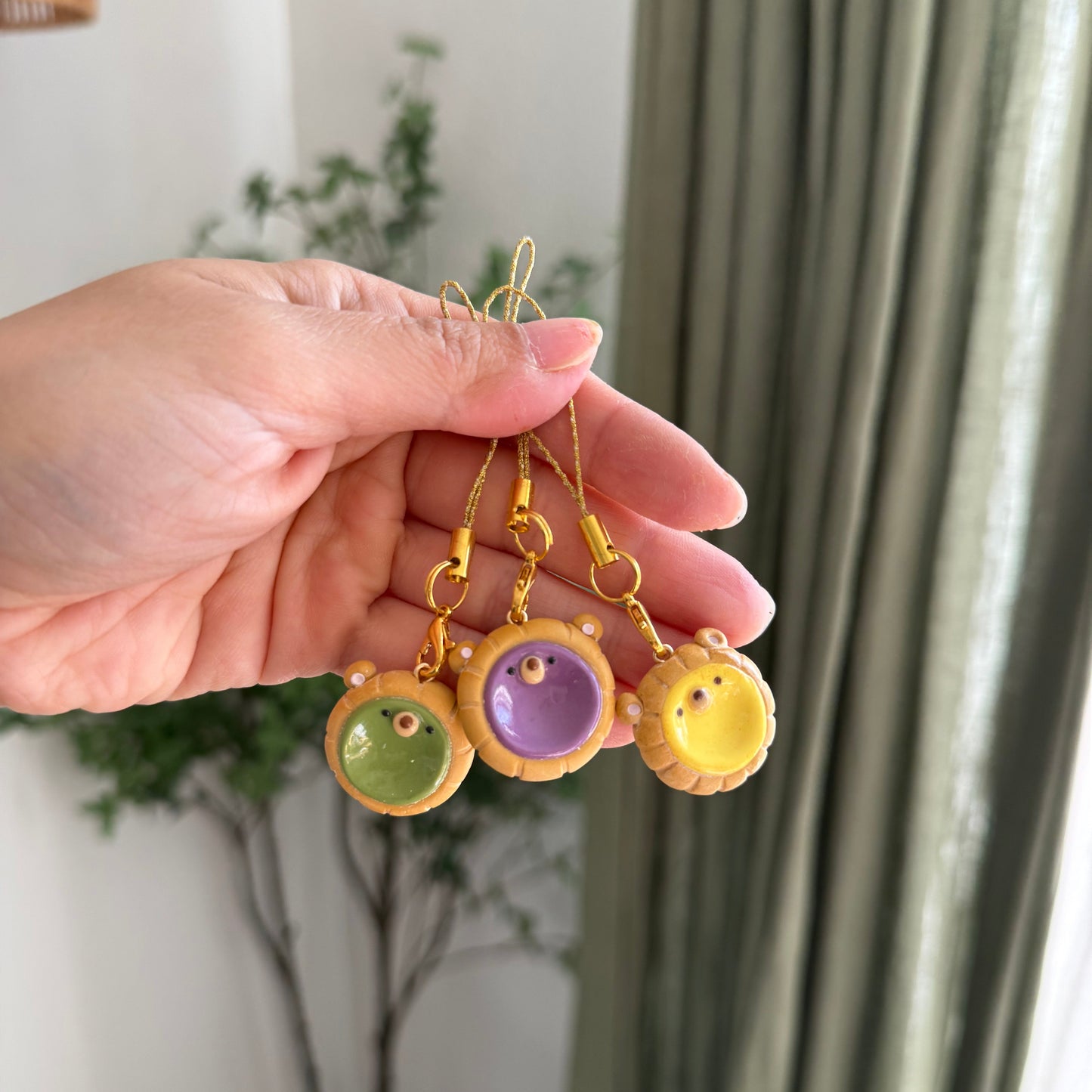 Egg Tart Worry stone | Keychain | Phone Charm