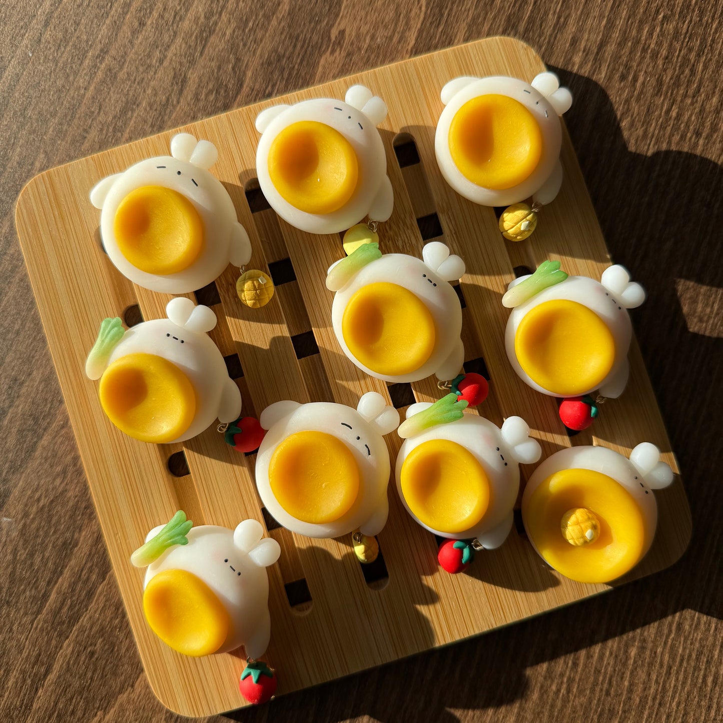 Egg Bunny Worry Stone | Tomato | Pineapple Bun