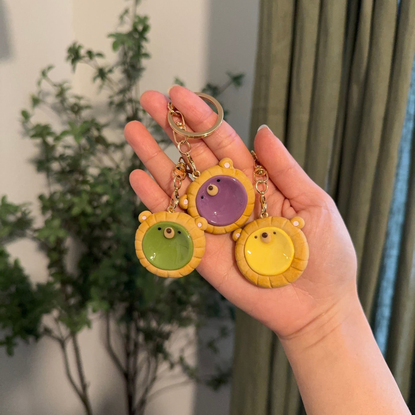 Egg Tart Worry stone | Keychain | Phone Charm