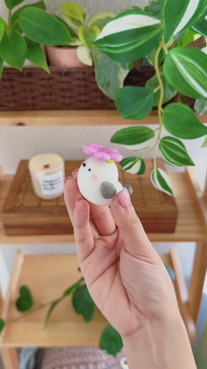 Snow Fairy Bird | Desk Buddy | Spinner | Worry Stones