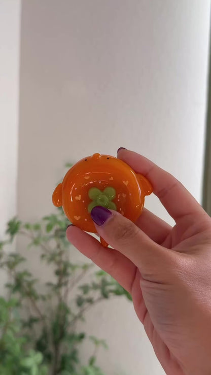 Persimmon 2.0 | Worry Stone | Puffer Fish | Flower