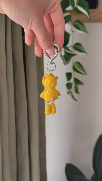 Available now: Rainy day Bear "Rae" Keychain