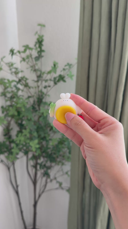 Egg Bunny Worry Stone | Tomato | Pineapple Bun