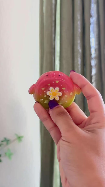 Strawberry Matcha 2.0 | Worry Stone | Puffer Fish | Flower